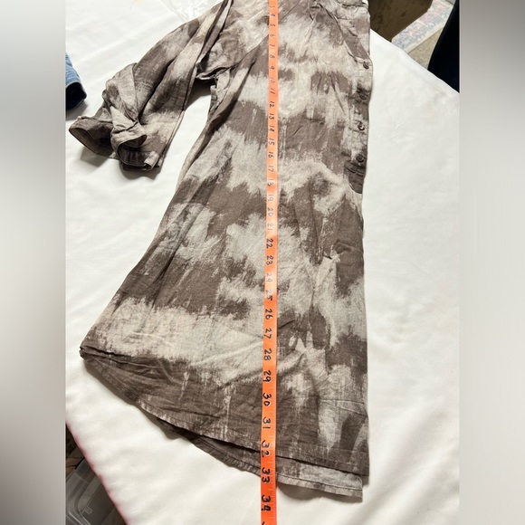 🛍️COLDWATER CREEK brown tie dye tunic top size L. - Picture 12 of 12